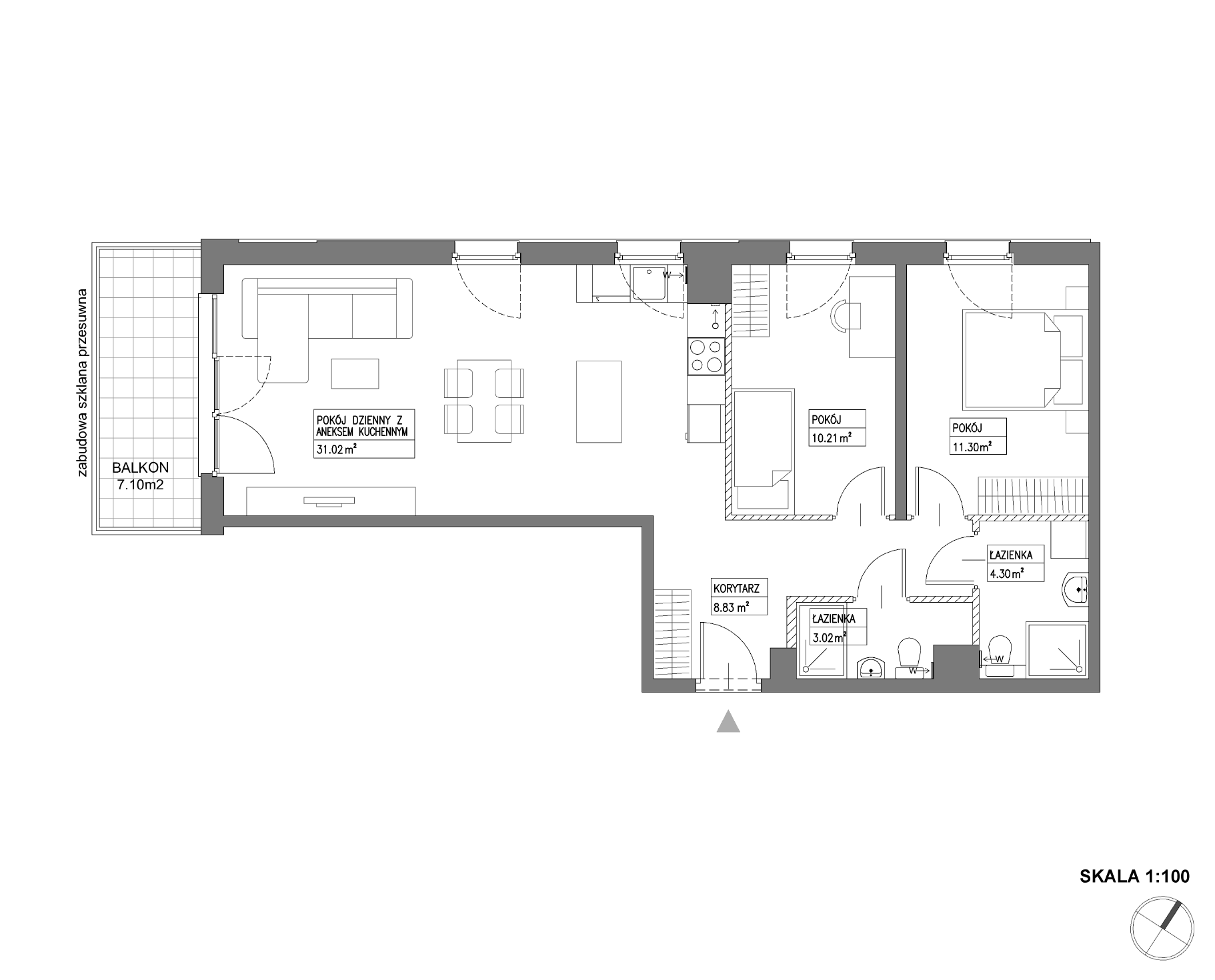 Plan 3 pok. 69m²