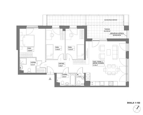 Plan 4 pok. 88m²