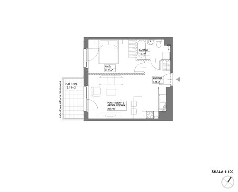 Plan 2 pok. 40m²