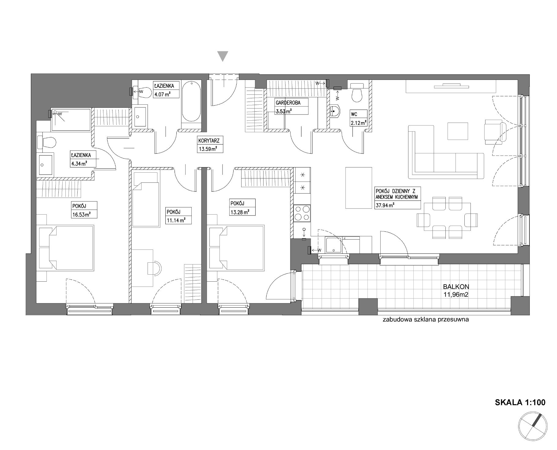 Plan 4 pok. 107m²