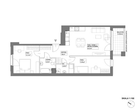 Plan 3 pok. 67m²