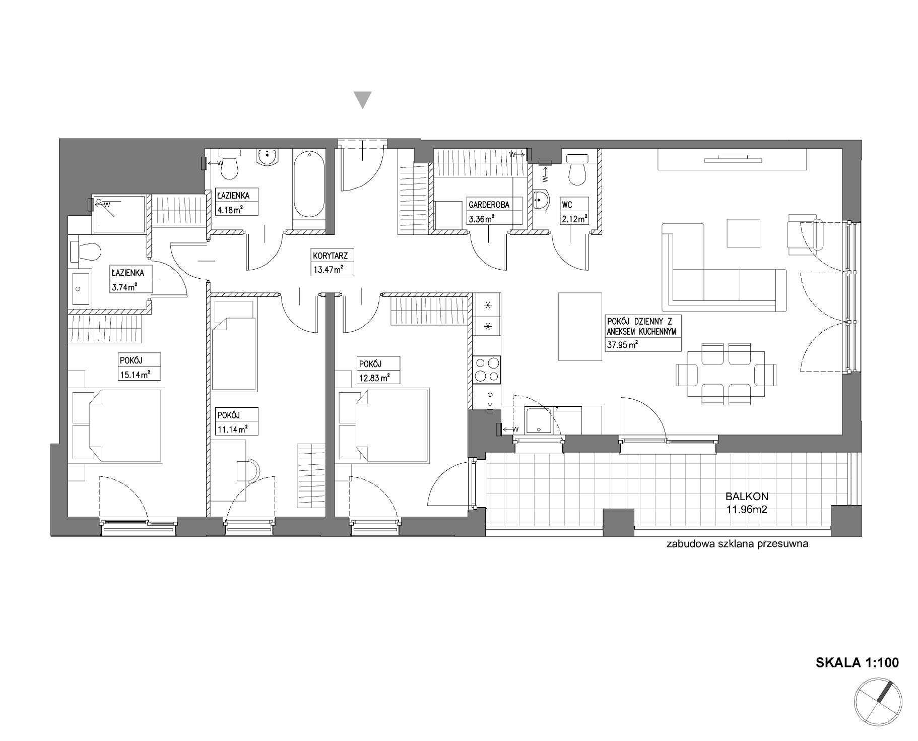 Plan 4 pok. 104m²