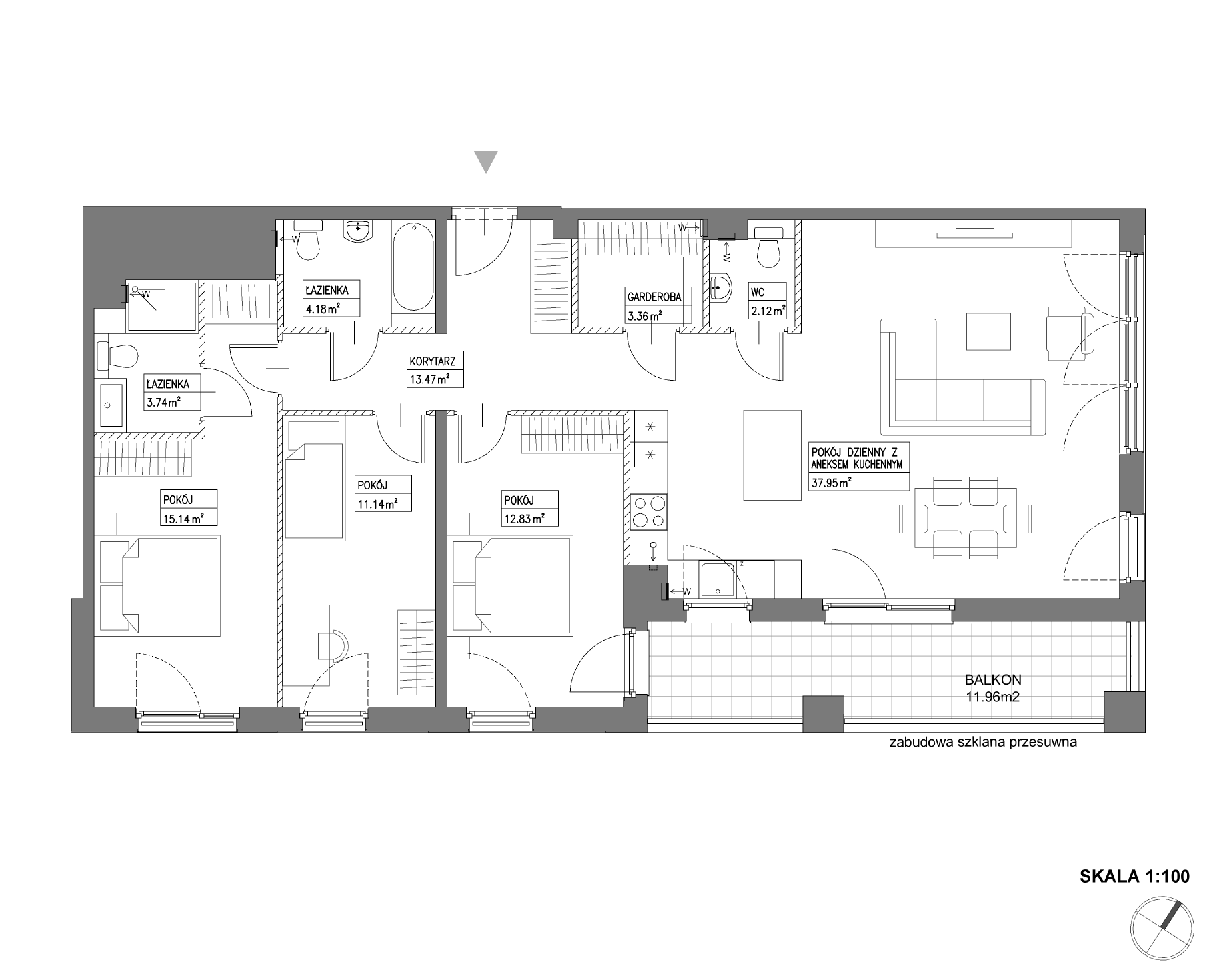 Plan 4 pok. 104m²