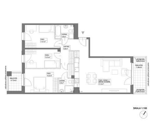 Plan 4 pok. 88m²