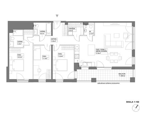 Plan 4 pok. 107m²
