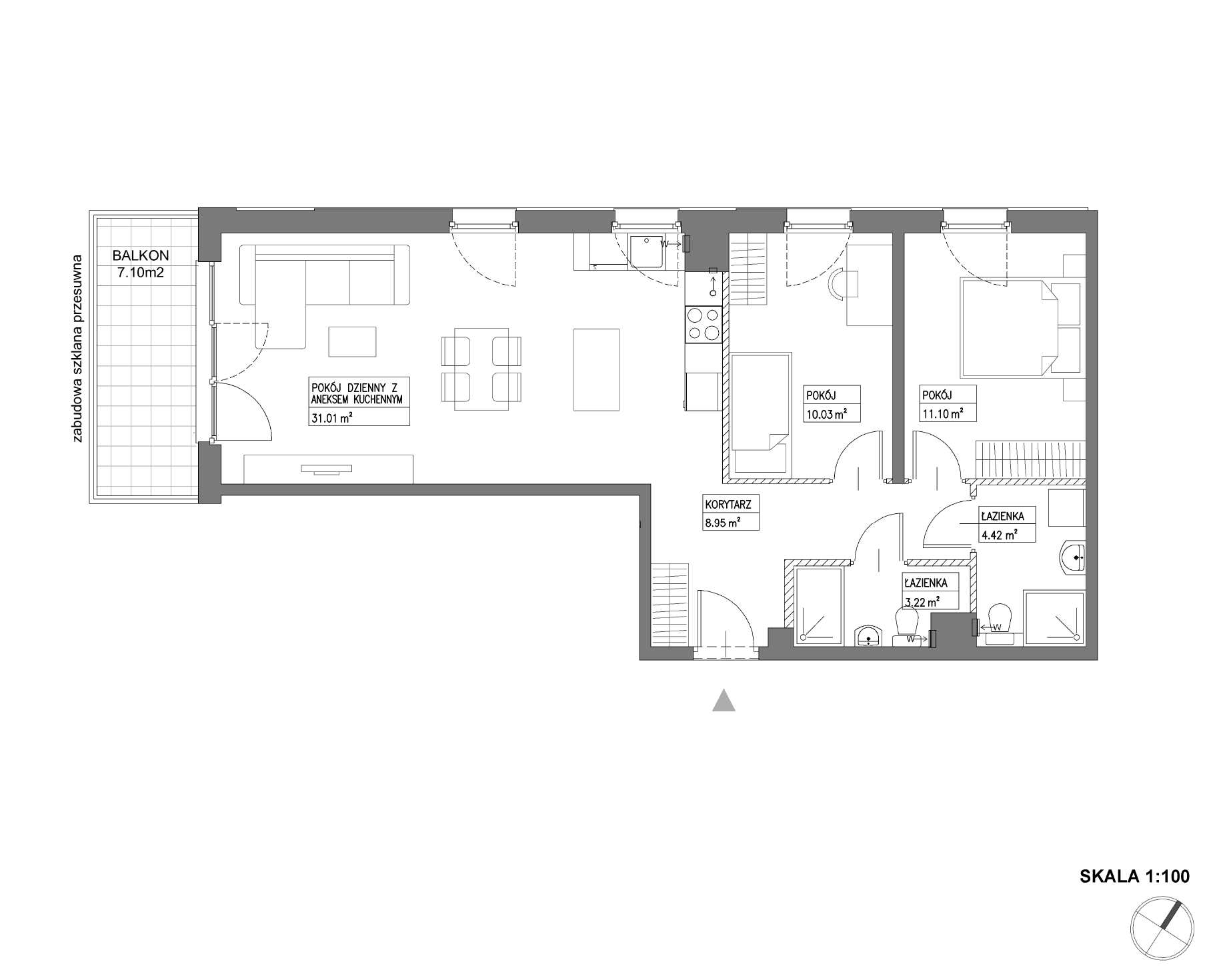Plan 3 pok. 69m²