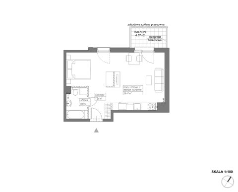 Plan 1 pok. 38m²