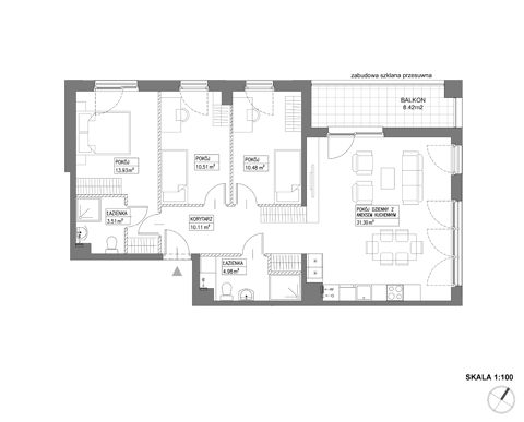 Plan 4 pok. 85m²