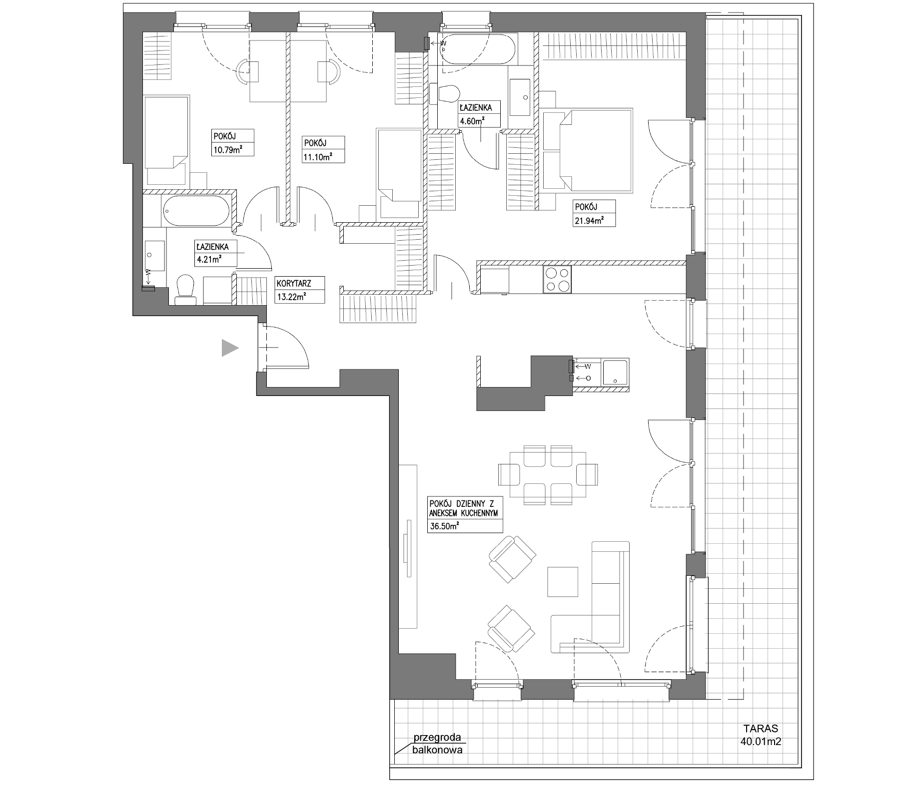 Plan 4 pok. 113m²