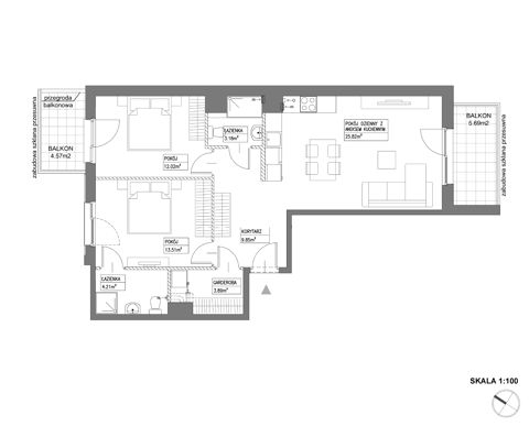 Plan 3 pok. 72m²