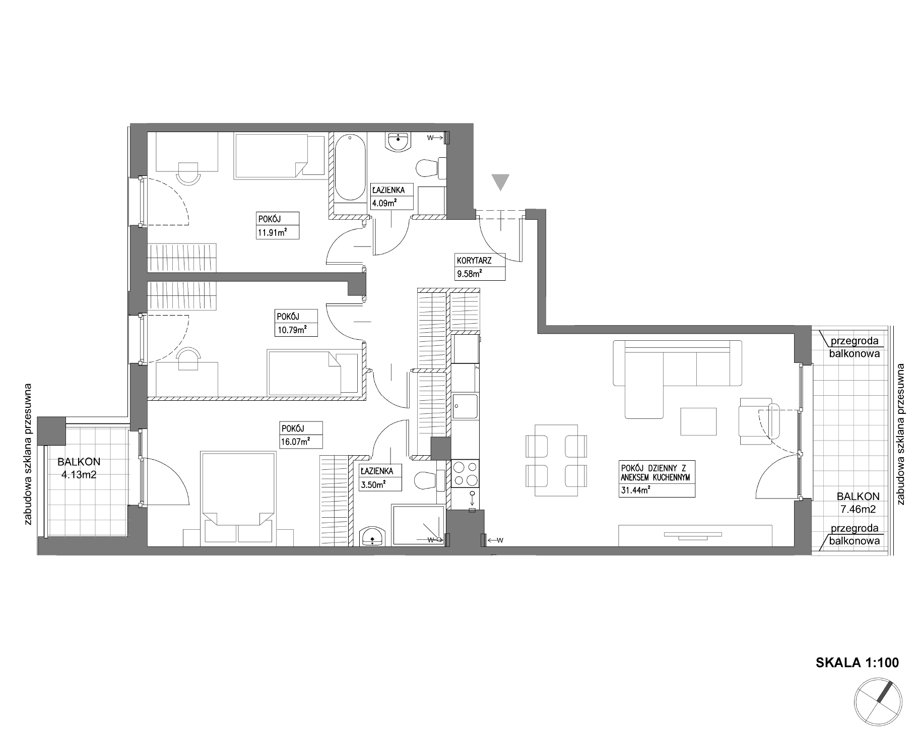 Plan 4 pok. 87m²