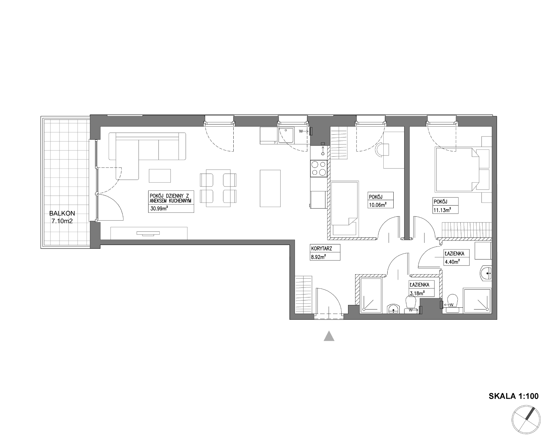 Plan 3 pok. 69m²