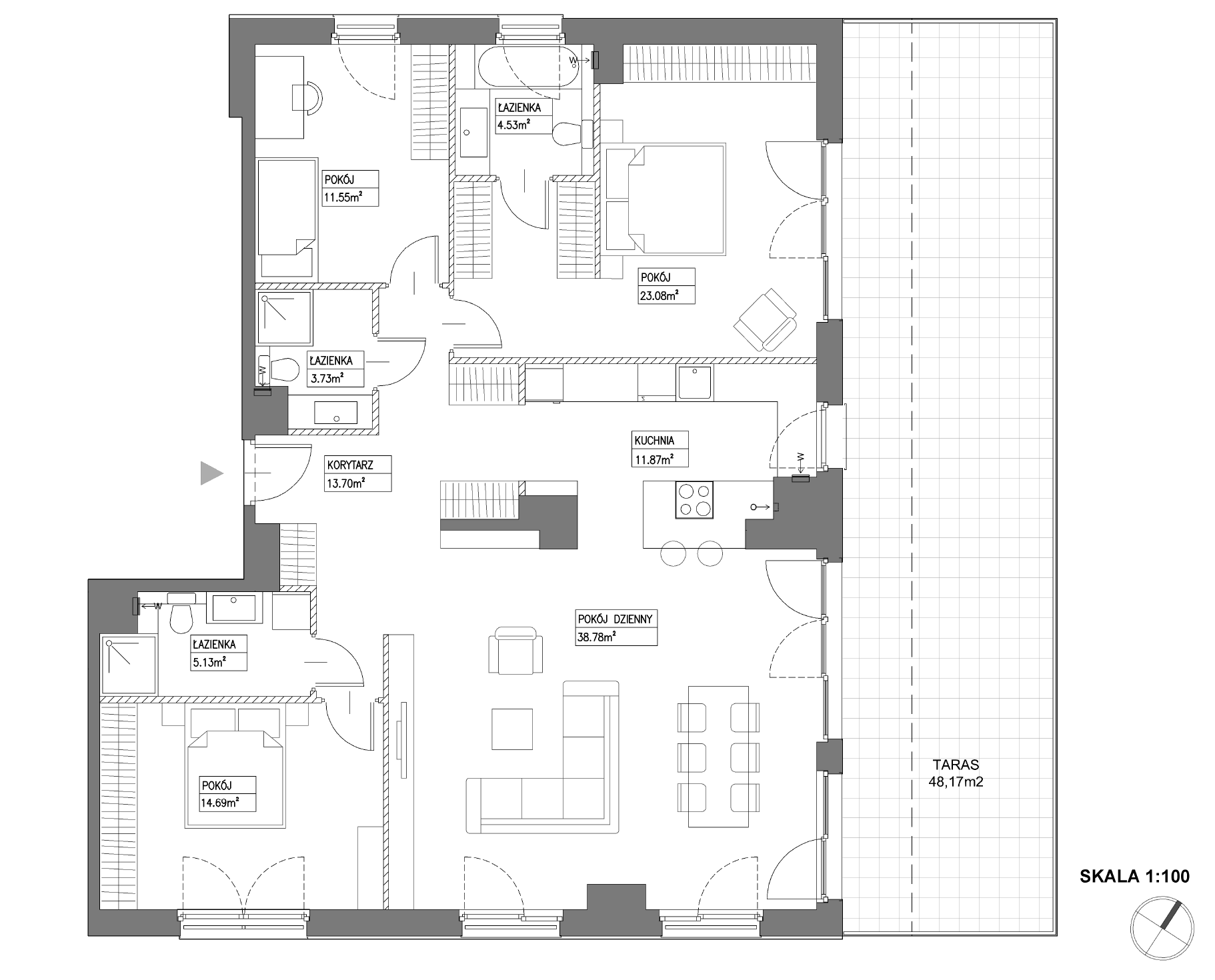 Plan 4 pok. 127m²