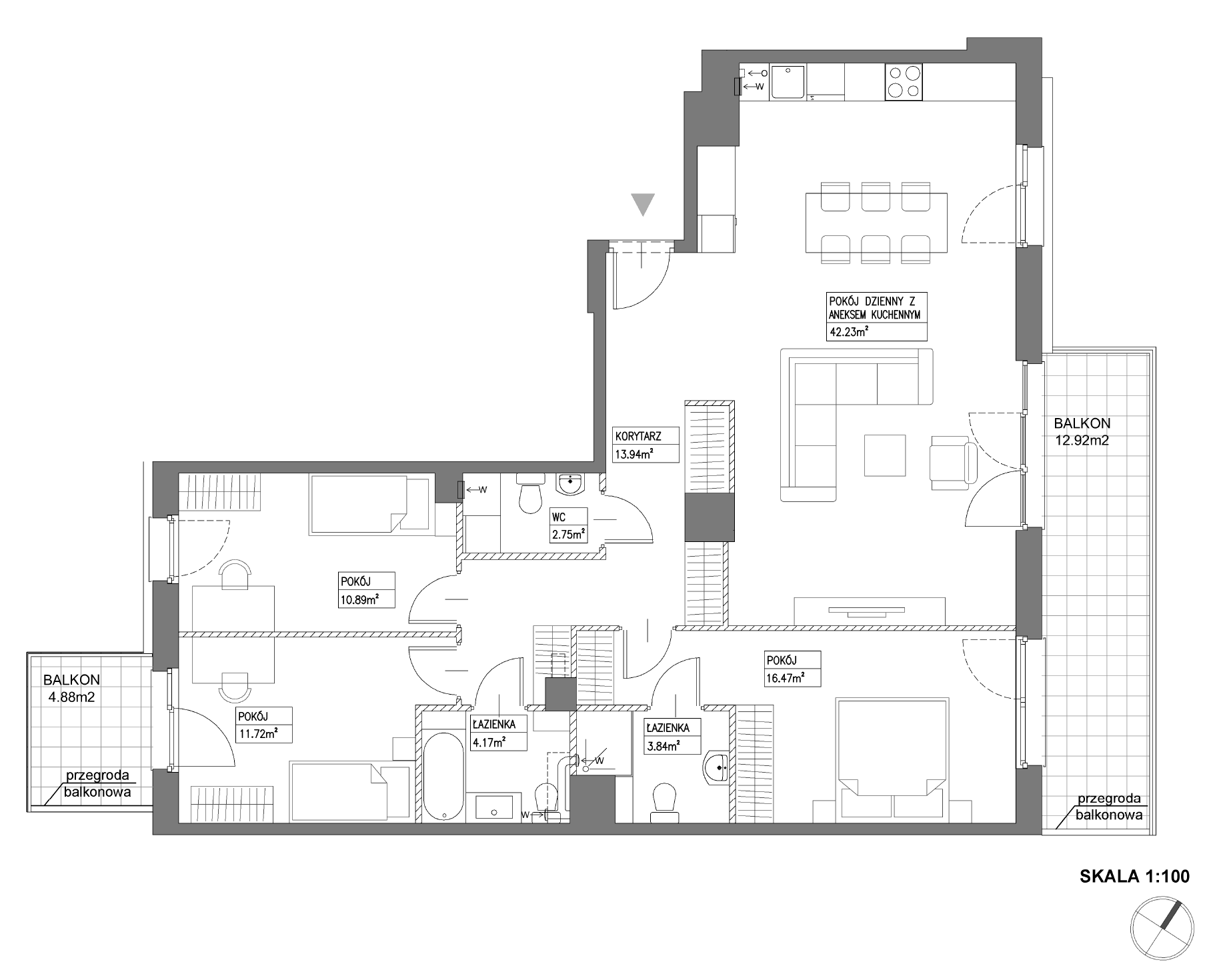 Plan 4 pok. 106m²
