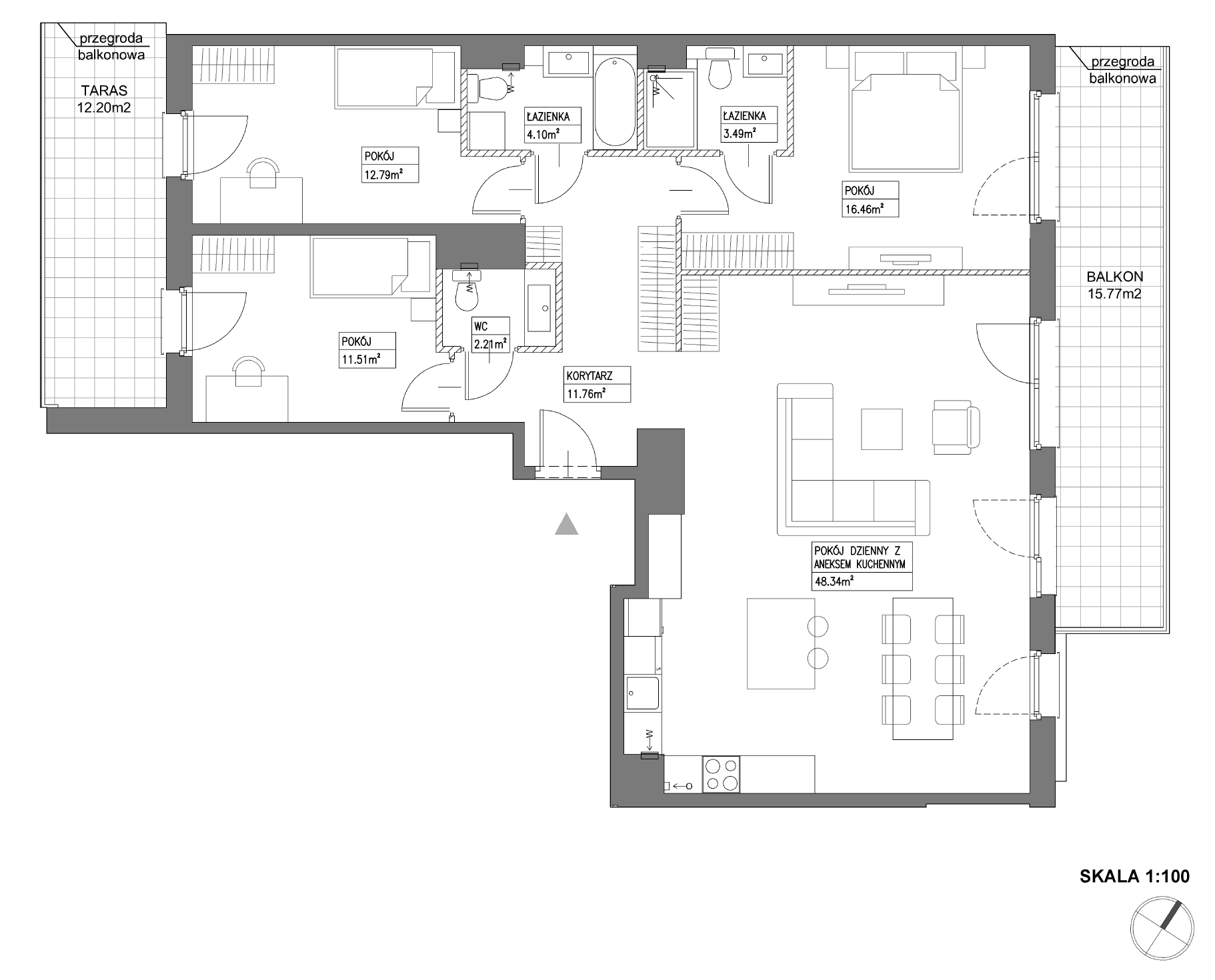 Plan 4 pok. 111m²