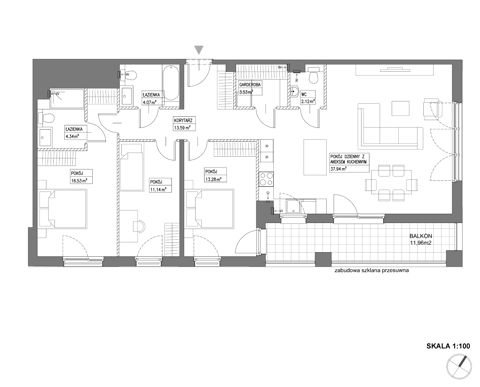 Plan 4 pok. 107m²