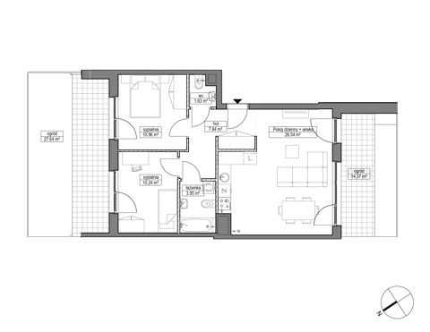 Plan 3 pok. 61m²