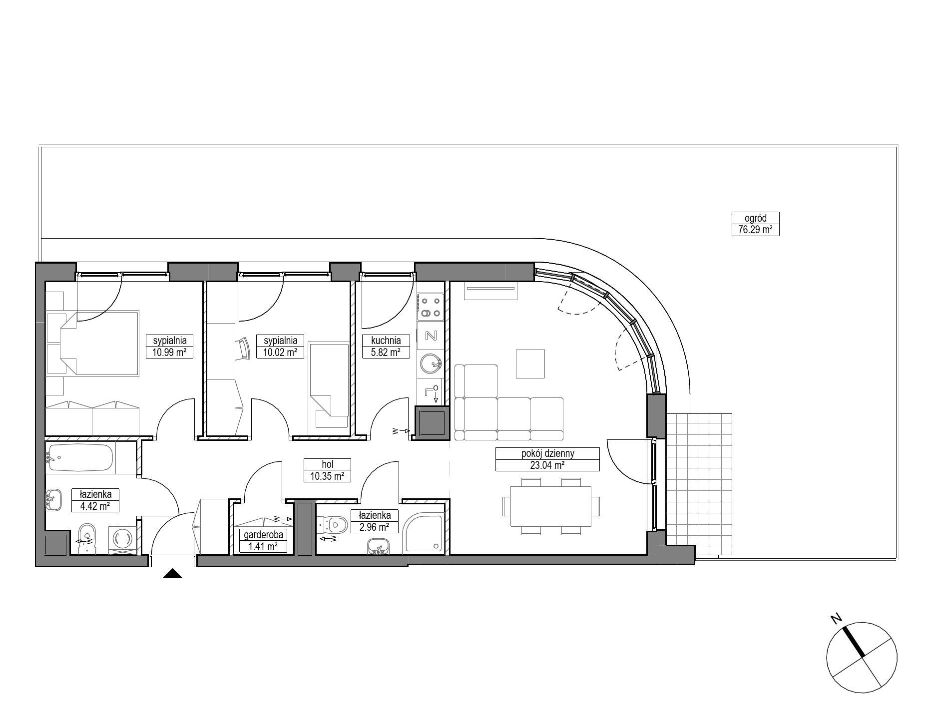 Plan 3 pok. 69m²