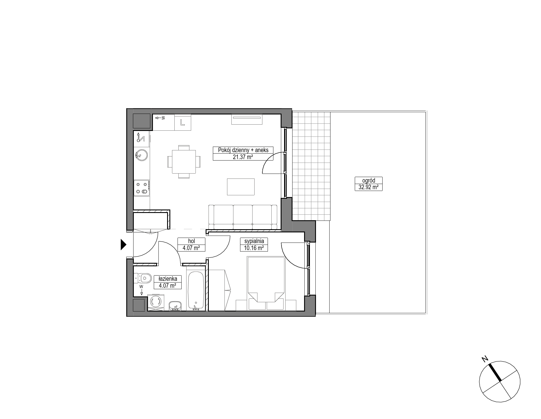 Plan 2 pok. 40m²