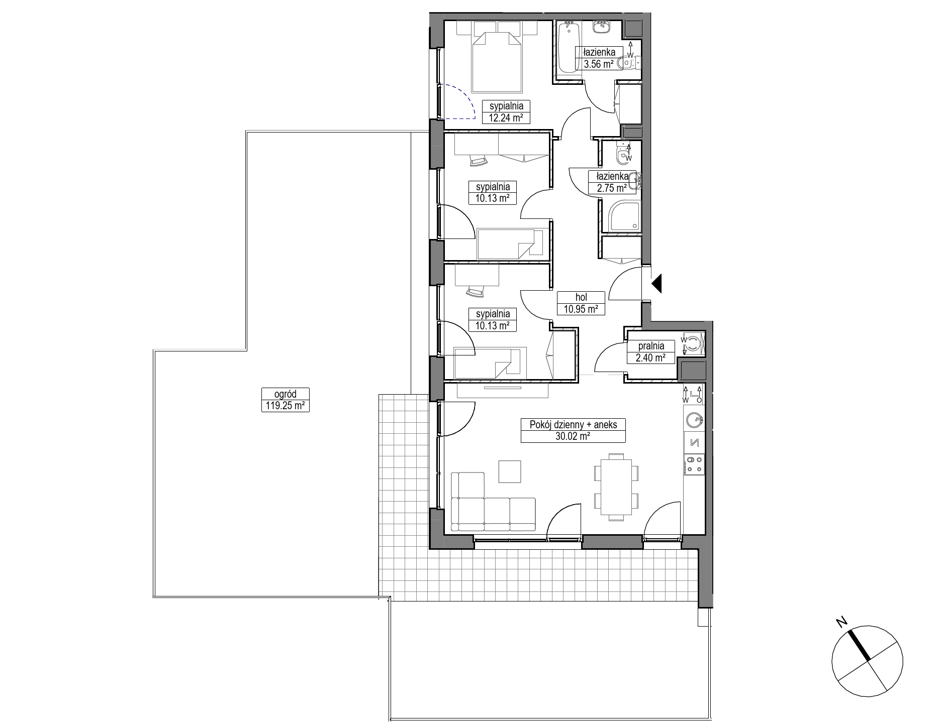 Plan 4 pok. 82m²