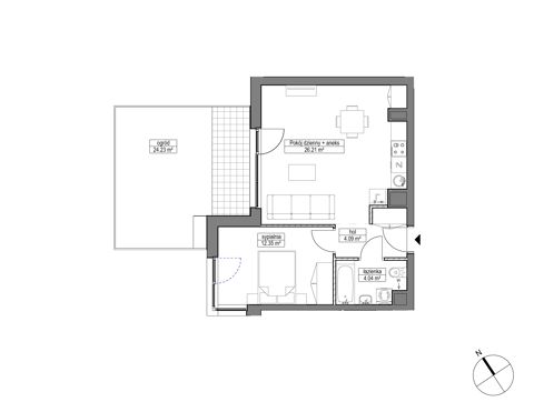 Plan 2 pok. 47m²