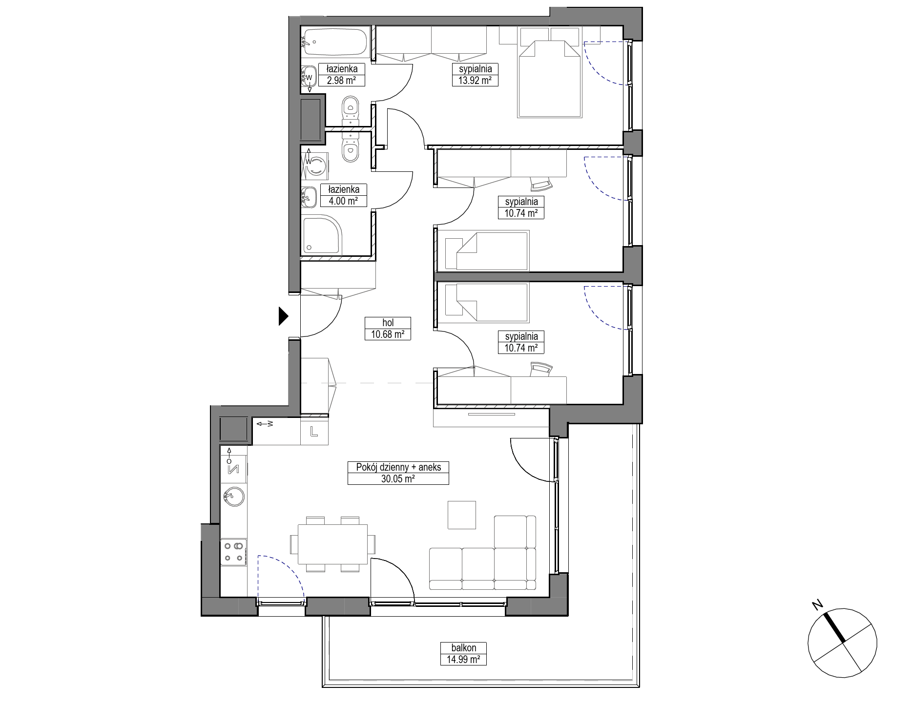Plan 4 pok. 83m²