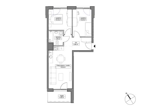 Plan 3 pok. 51m²