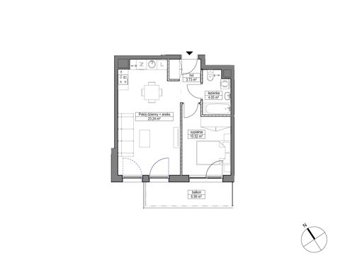 Plan 2 pok. 42m²
