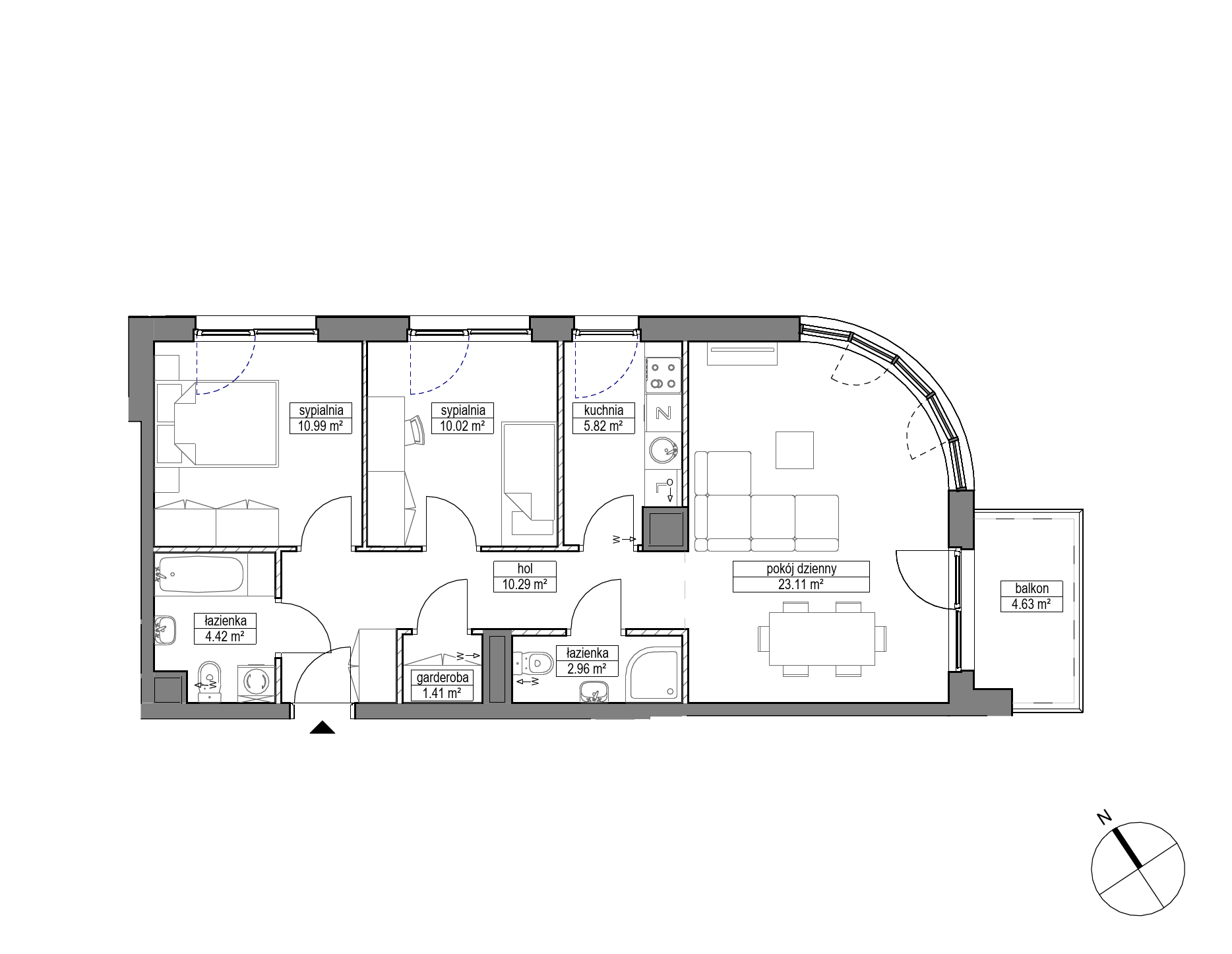 Plan 3 pok. 69m²
