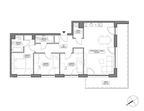 Plan 4 pok. 82m²