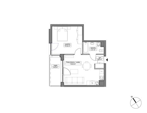Plan 2 pok. 41m²
