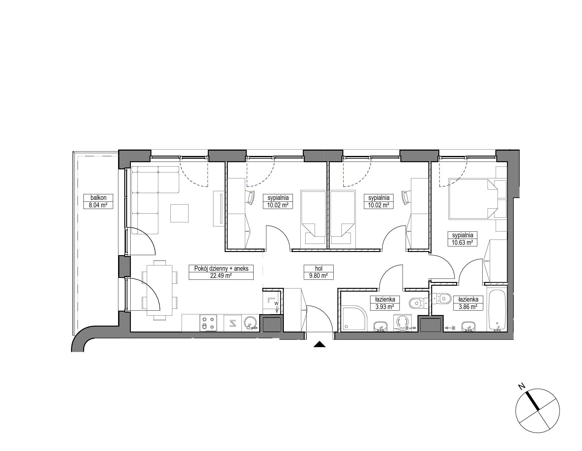 Plan 4 pok. 71m²