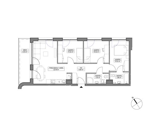 Plan 4 pok. 71m²