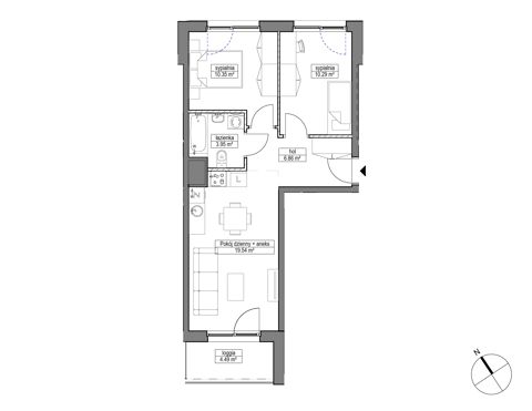 Plan 3 pok. 51m²