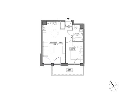 Plan 2 pok. 42m²
