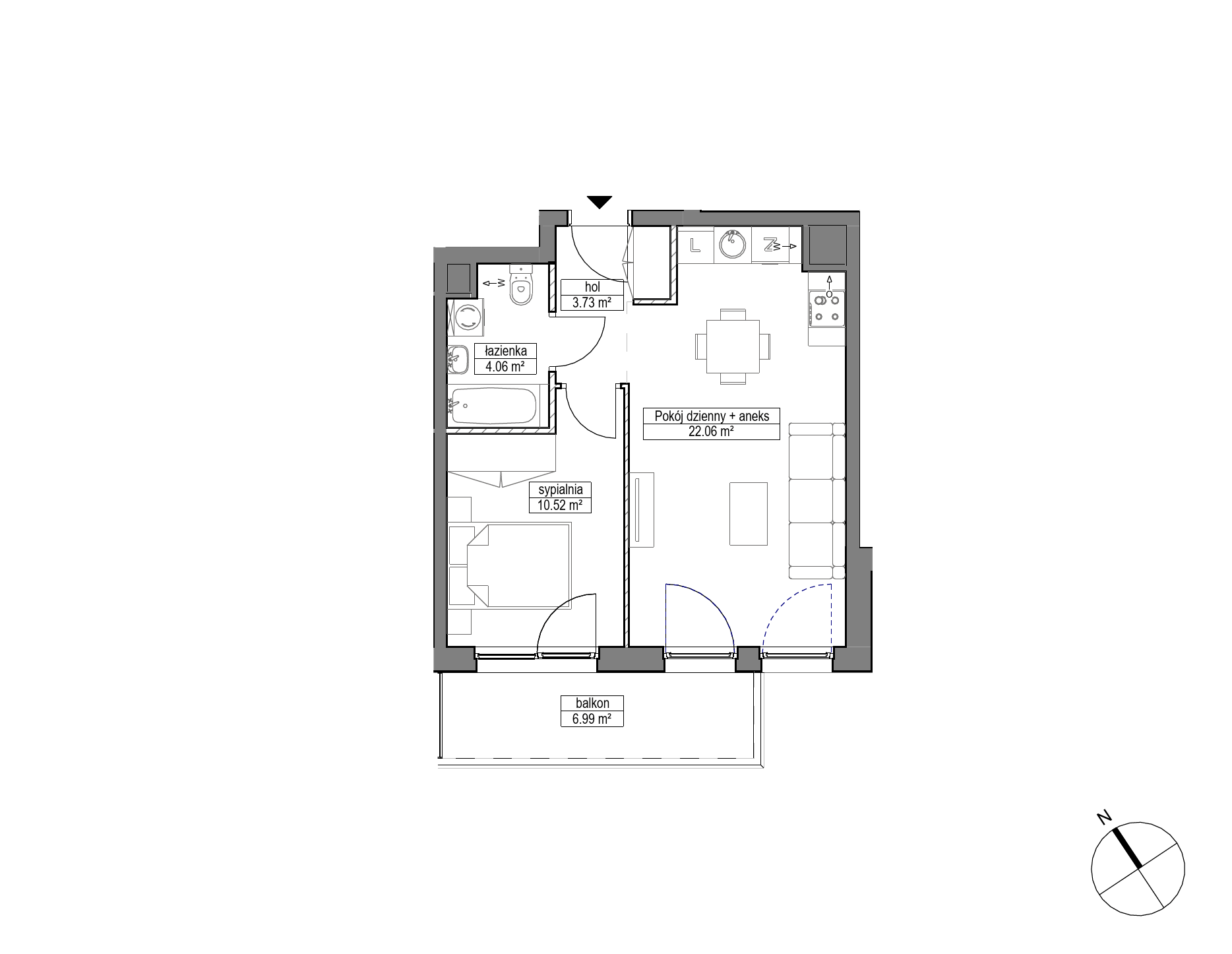 Plan 2 pok. 40m²