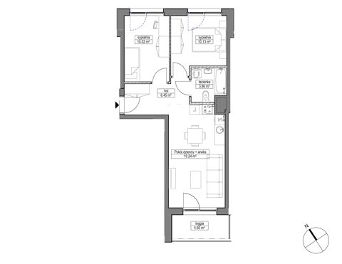 Plan 3 pok. 50m²