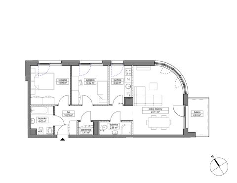 Plan 3 pok. 69m²