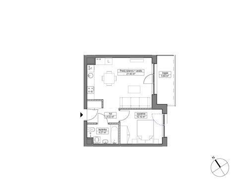 Plan 2 pok. 40m²
