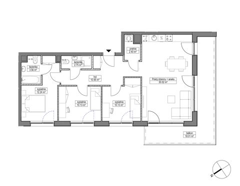Plan 4 pok. 82m²