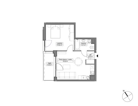 Plan 2 pok. 41m²