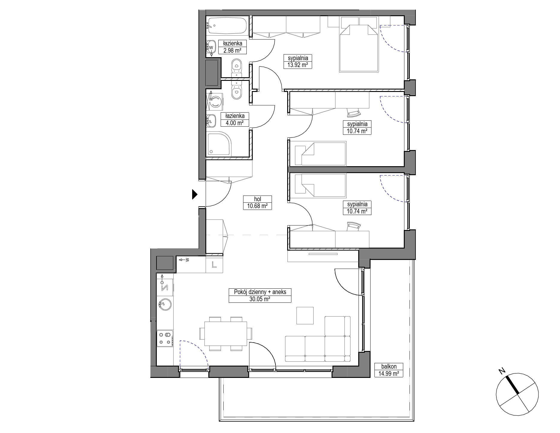 Plan 4 pok. 83m²