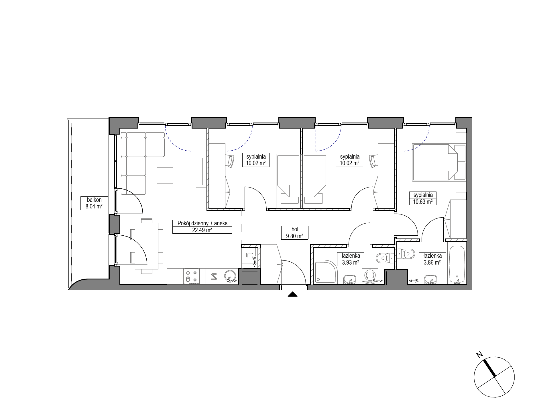Plan 4 pok. 71m²