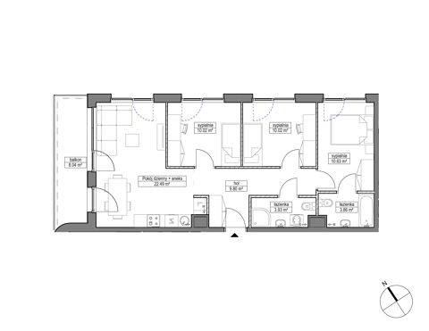 Plan 4 pok. 71m²