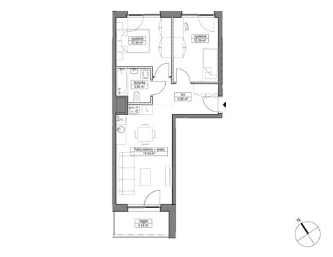 Plan 3 pok. 51m²