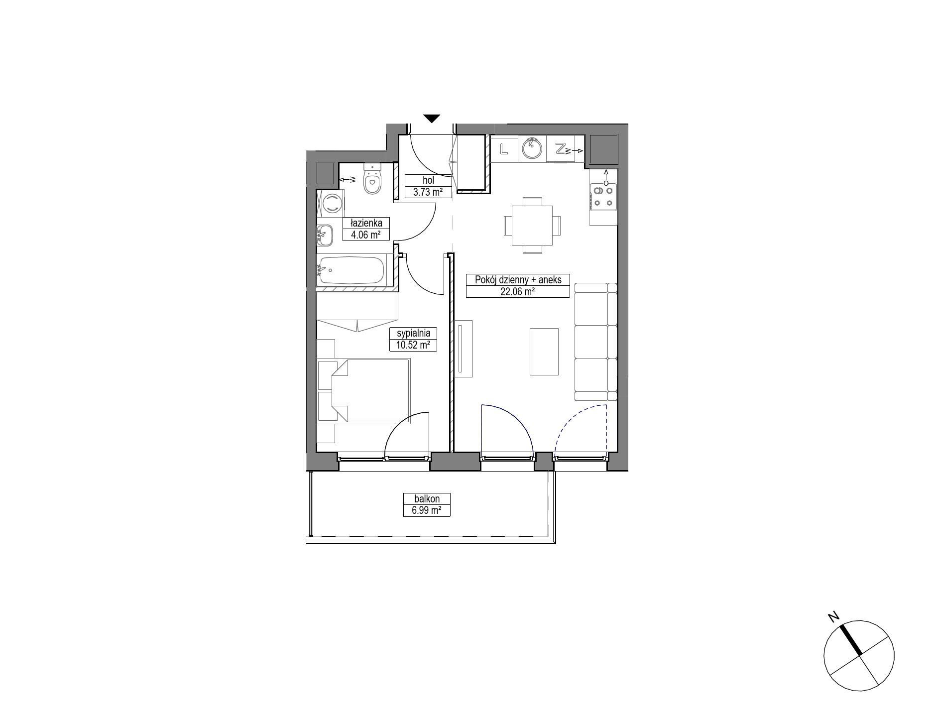Plan 2 pok. 40m²