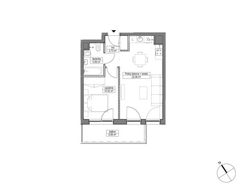 Plan 2 pok. 40m²