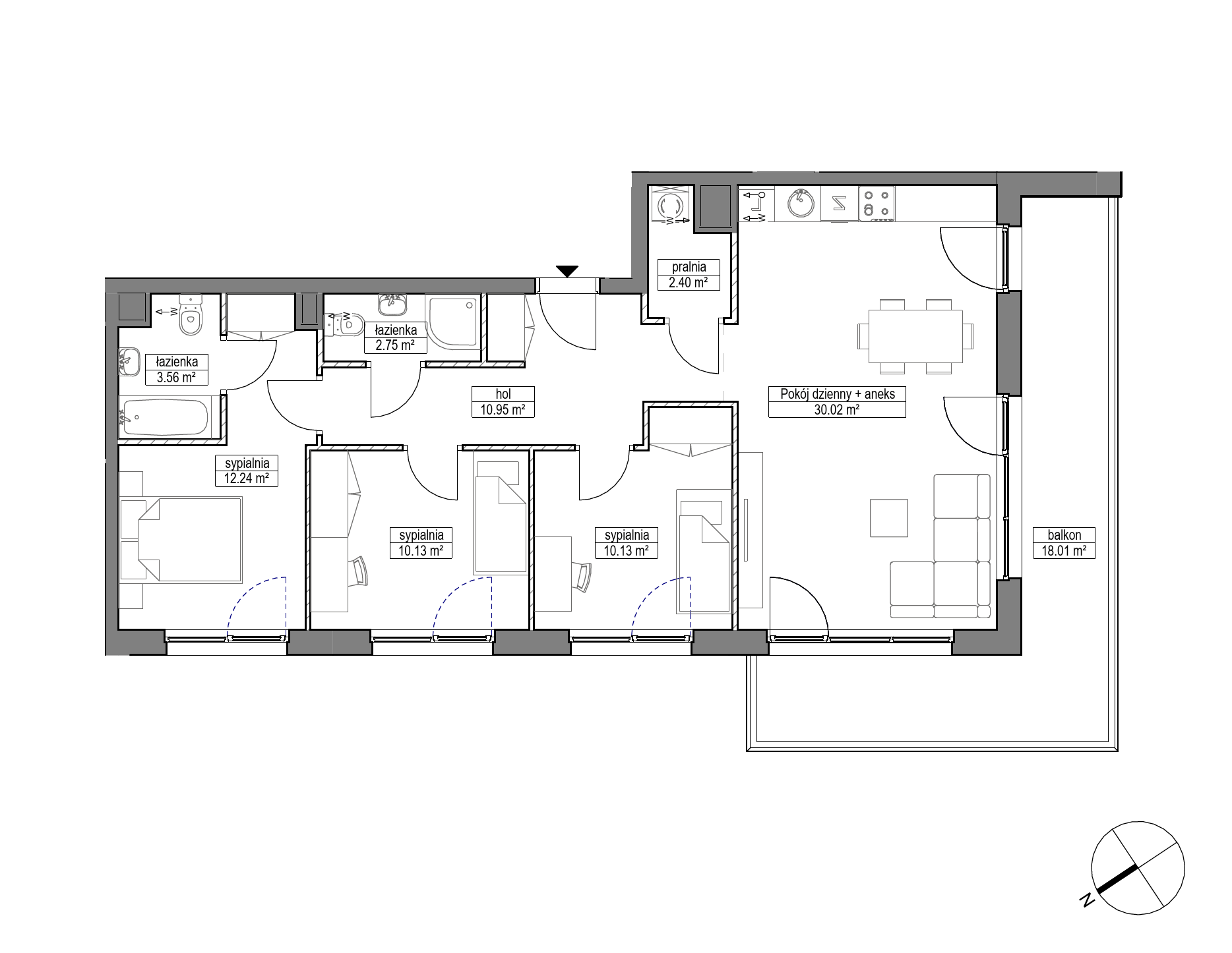Plan 4 pok. 82m²