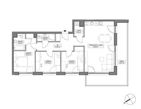 Plan 4 pok. 82m²