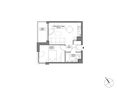 Plan 2 pok. 39m²